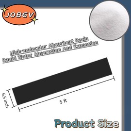 Water Barrier 5 ft x 6.5 inch Water Activated Flood Barriers, Sandless Sandbag for Flooding Reusable Water Absorber Water Absorbing Snake for Absorbent Prevention for Garage and Basement (3 Pack)