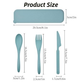 2 Sets Portable Reusable Cutlery Set with Case - Eco-Friendly Travel Cutlery, Compact & Lightweight Utensils for On-The-Go Dining, Perfect for Lunch Boxes, Camping, Picnics