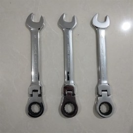 Huianpen Combination Spanner Set, Wrench 27 mm Flexible Head Ratchet Metric Wrench Open End Ring Wrench Tool Ratchet Handle Wrench