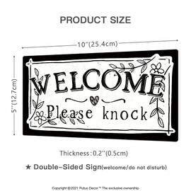 Putuo Decor In Session Do Not Disturb Door Sign, Reversible Double Sided Sign for Business, Office, Therapist, Clinic, Treatment, 10x5 Inches PVC Hanging Plaque (Session in Progress)