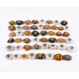 ROCKIMPACT 50PCS Inspirational Rocks Tree of Life Gifts, Engraved Inspirational Stones, Motivational Gifts for Students, Faith Stone, Engraved Rocks with Inspirational Words