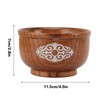 Wooden Rice Bowl Jujube Wood Anti Scald Exquisite Elegant Round