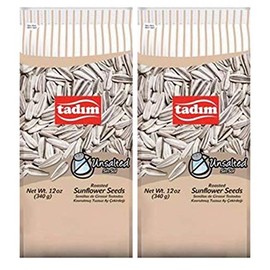 Tadim Unsalted Roasted Sunflower Seeds 12 oz Pack of 2 From Turkey