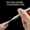 EUZUXU Cuticle Pusher Stainless Steel, 2-in-1 Cuticle Trimmer Nail Care