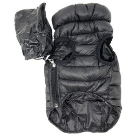 Pet Life Pursuit Quilted Ultra-Plush Thermal Dog Jacket, MD, Black