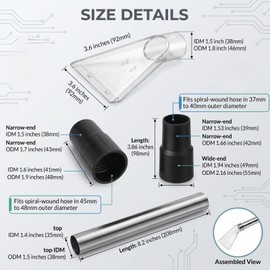 Universal Extractor Nozzle Wand, Small 3.6" Extraction Accessory Clear Head