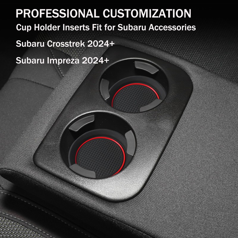 SENSHINE Cup Holder Insert Liner for Subaru Crosstrek/Impreza Accessories 2024