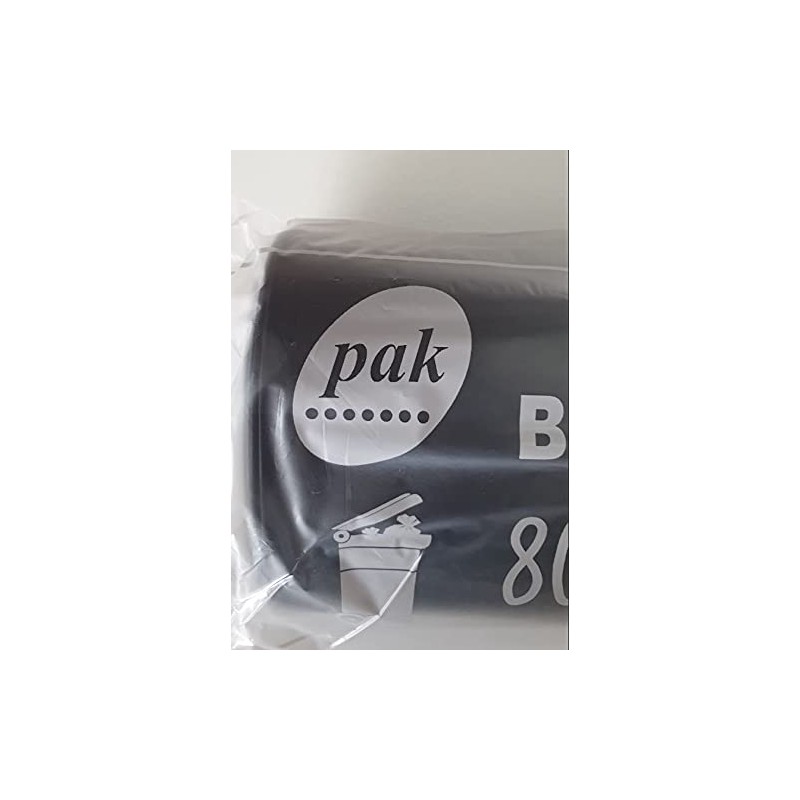 25 Pcs X 80L Black Garbage Bin Liners Heavy Duty