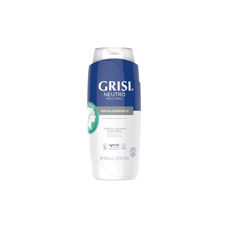 GRISI |Shower Gel Neutro, 800 ml | Jabón Líquido Corporal