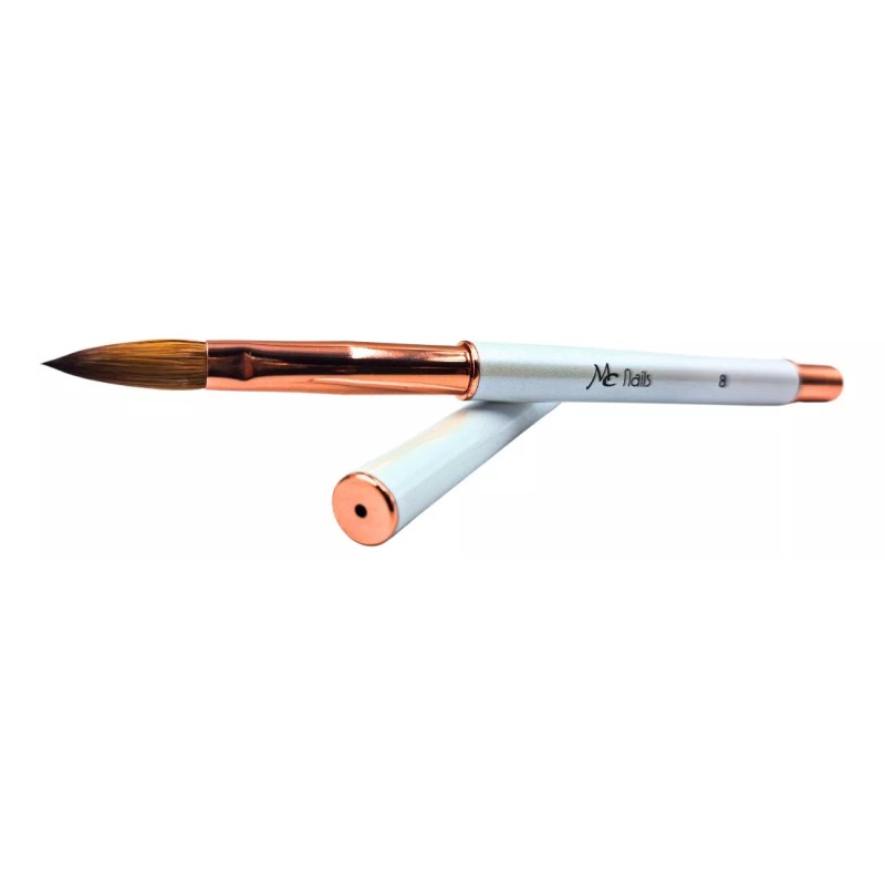 Mc Nails Pincel Kolinsky Blanco #8 Para Acrílico Uñas. Mc