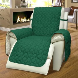 RBSC Home Recliner Chair Cover 100% Waterproof Slipcovers Anti-Slip Small Recliner Slipcovers for Pets Baby Dogs Cats Washable Protector (Dark Green, 23")