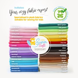 kullaloo Mochi Minky Fabric Bundle | Super Soft Squishy Plush Cuddle Material | 4-Way Stretch | Precut 3 Pcs, 39.5x29.5 Each | Black + White for Sewing Plushies, Apparel, Blankets, Crafts