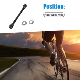 A ABSOPRO Bicycle 9.5 mm rear axle with 6 mm ball bearing replacement