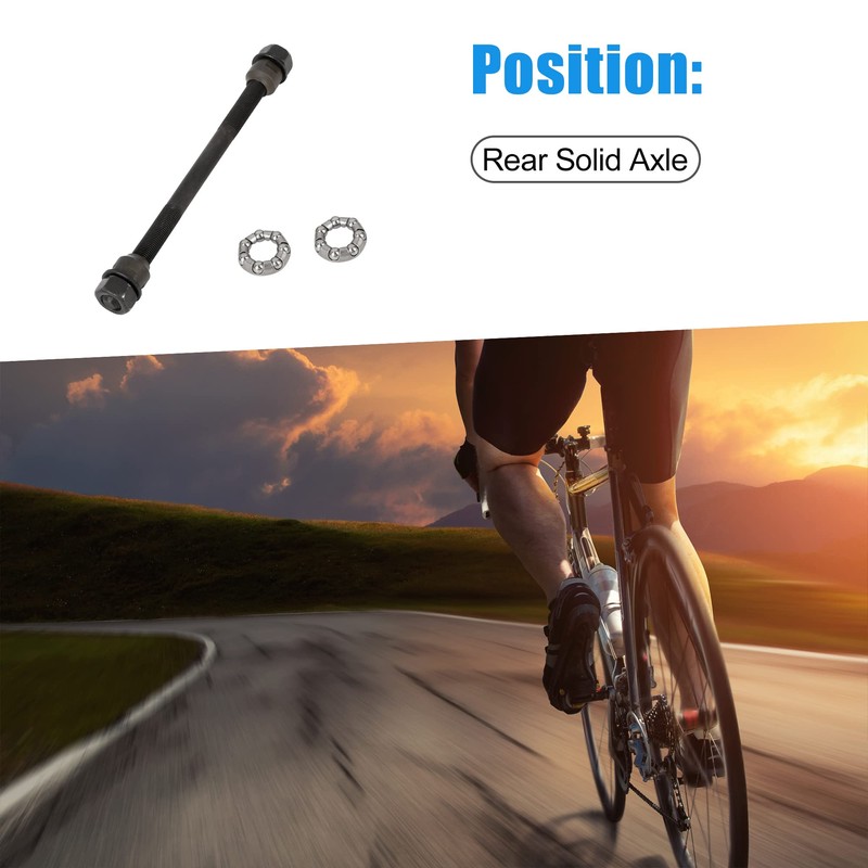 A ABSOPRO Bicycle 9.5 mm rear axle with 6 mm