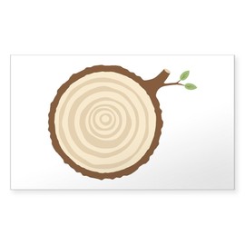 CafePress Tree Stump Sticker Rectangle Bumper Sticker Car Decal