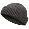 choshion Wool Short Fisherman Beanie for Men Women, Double Cuffed