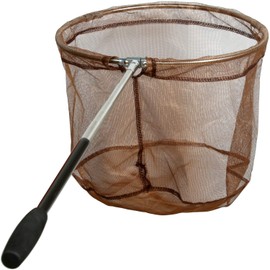 RESTCLOUD Bait Net and Fishing Landing Net with Telescoping Pole Handle Extends to 59 inches (Brown)