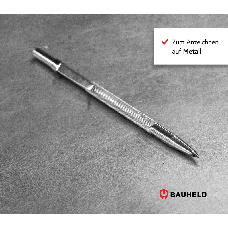 BAUHELD® Scribing Pin Metal [150 mm] - Scriber with Soldered