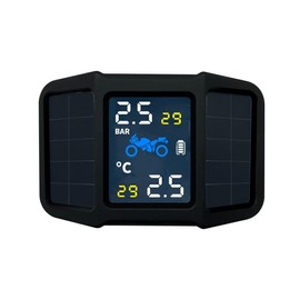 OBEST Motorcycle Tire Pressure Monitor TPMS Air Pressure Sensor 2 External Sensors Real-Time Monitoring Waterproof