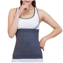 Thermal Lumbar Support with Heat Pack Pouch Winter Knit Lower Back Brace Stomach Kidney Warmer Abdominal Binder Belt Waist Trimmer Band Postpartum Belly Wrap - Warm Kidney C Section Surgical Recovery