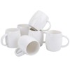 Foraineam Set of 6 Porcelain Mugs 15 Ounces White Coffee