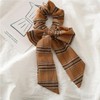 3 Piece Chiffon Bow Scrunchie Set (Beige, Brown, and Burnt
