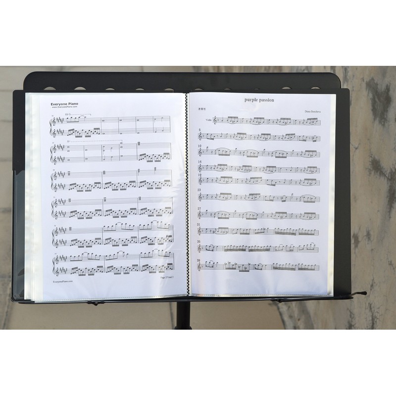 WOGOD Music Sheet File Paper Documents Storage Folder Holder Plastic.A4