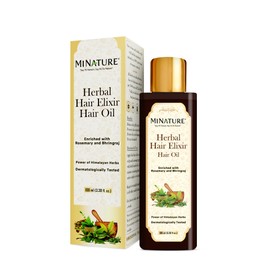 mi nature Elixir Oil | Power of Himalayan Herbs | Enriched with Rosemary, Brahmi, Bhringaraj Fenugreek | Dermatologically tested |100ml (3.38 fl Oz)