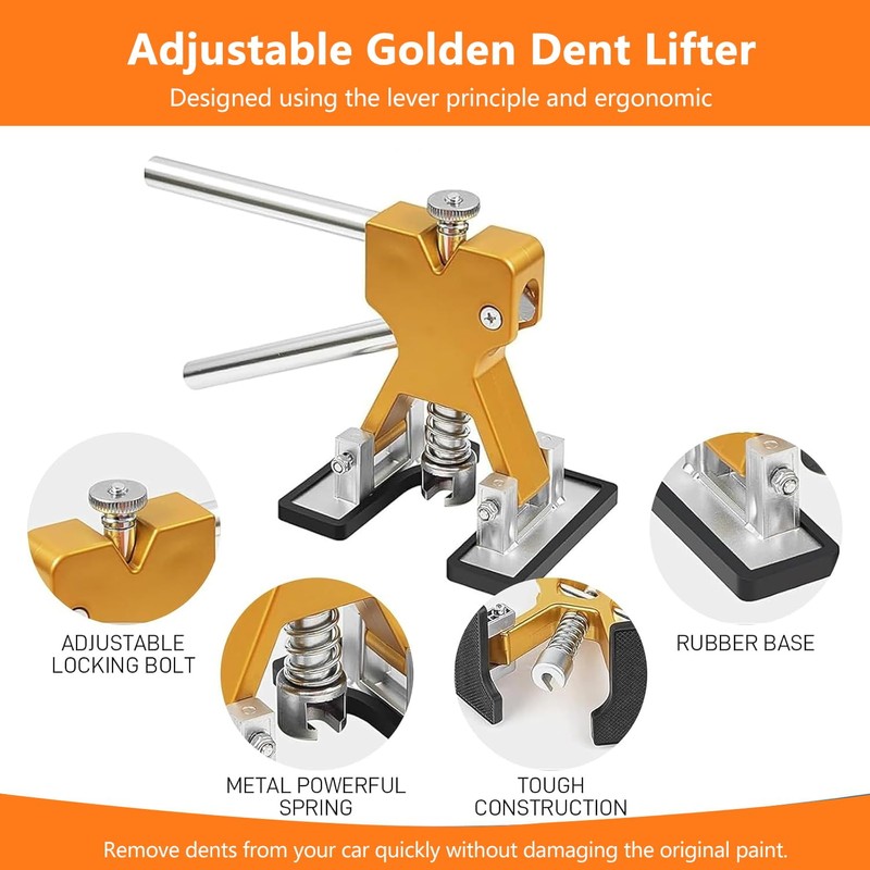 BESTGLOAL 135pcs Dent Puller Kit, Paintless Dent Removal Kit for