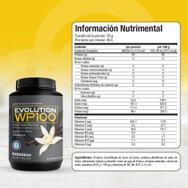 Evolution Proteina Suero De Leche (whey) Wp100 1400g Sabores Sabor Vainilla