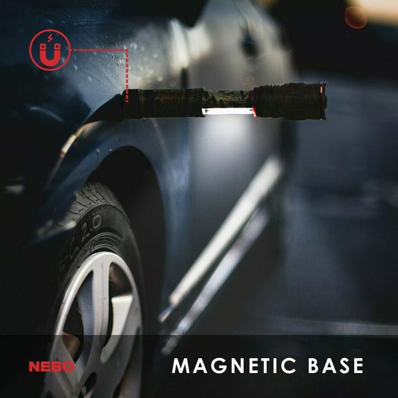 Nebo CAMO Slyde+ Flashlight/Worklight Focusing Beam Magnetic #6618 4 AAA