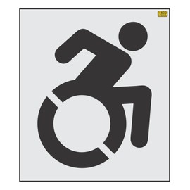 NYSDOT 39" Accessible Icon Stencil - 1/8" (.125") PRO-Grade LDPE