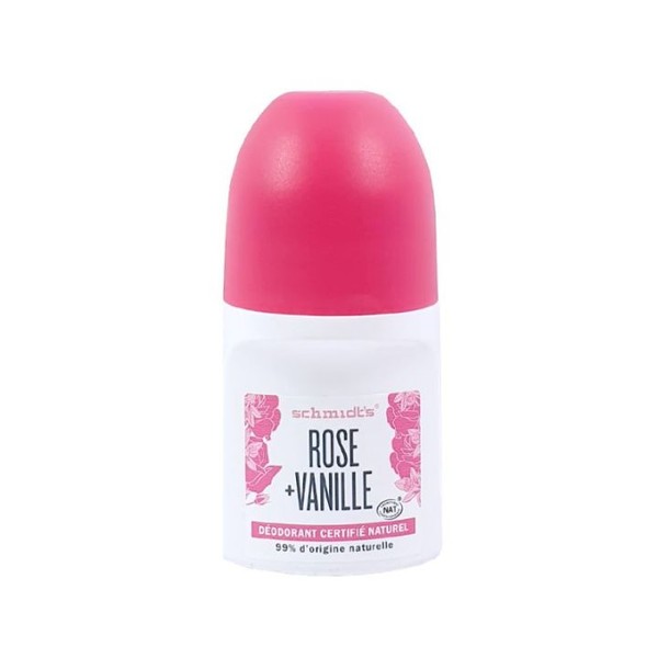 Etiaxil Schmidt's Déodorant Roll-On 50 ml Parfumé, Rose / Vanilla