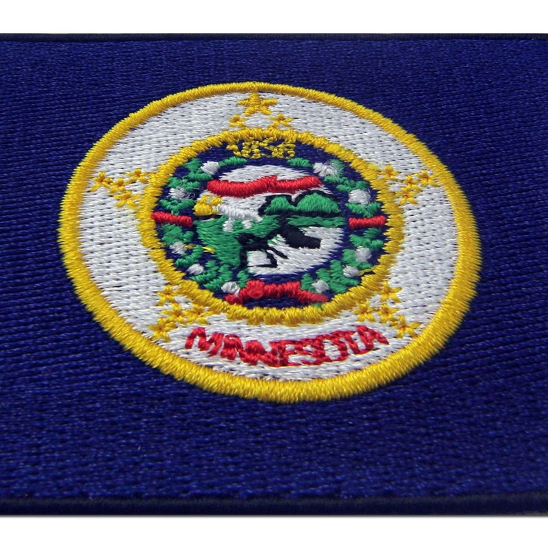 Minnesota State Flag Embroidered Emblem Iron On Sew On MN