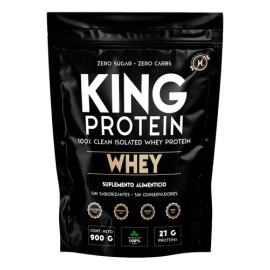 King Protein Whey 900g Polvo Aislado Sin Lactosa Sabor Natural