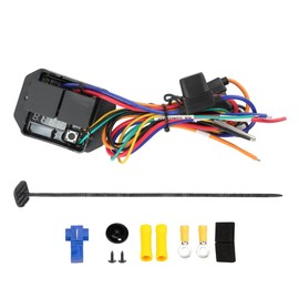 Digital Radiator Fans Controller, Adjustable Temperature Range, 12V and 24V Replace #0444, Range Dual Electric Thermatic Fan Switch Kit