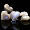 Natural Blue Moonstone Heart Palm Stone Specimens Power Rocks For