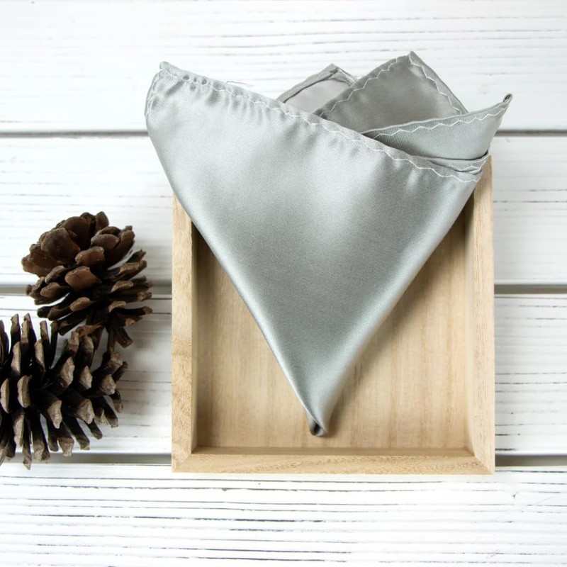 The Tie Co™ Satin Polyester Pocket Square – 28x28cm Handkerchief/Hanky