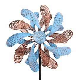 Viveta Wind Spinner for Yard and Garden, 58.7 * 12.6" Kinetic Wind Spinners Metal Windmills for Outside Yard Patio Lawn Decor