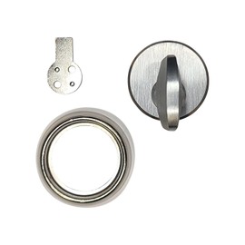 RiKey Security - Solid Brass Thumb-Turn Mortise Cylinder 1" Heavy Duty Inside Lock T-Turn Cylinder Satin Nickel