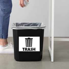 XTRAYXRAY Trash Recycle Compost Stickers Set of 3 Recycle Sticker Vinyl Decal for Recycle Bin, Compost Bin, Trash Can Symbol to Organize Garbage containers Trash Can (Trash White, 10x7inch)