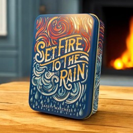 TINIT Match Tin | Set Fire To The Rain - Storage Box Matches Firelighter Metal Lighter Gift Storage Song Lyrics Funky Unique Present Birthday Christmas Home Housewarming weather adele fan