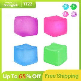 TTZZ Stress Relief Fidget Cube - Sensory Squeeze Toy for Adults and Kids, Anxiety Relief with Gel Filling, Squishy Toys for Home and Classroom:_Polygon Squishy Toy green