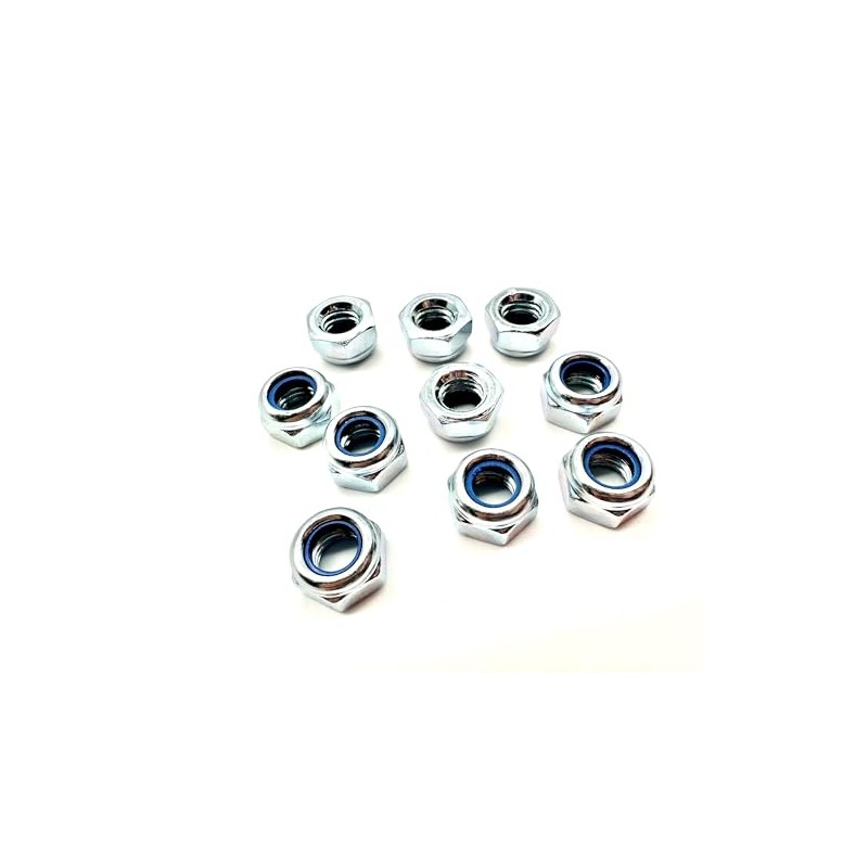 20 Pack of M8 Nyloc Nuts - Self locking with