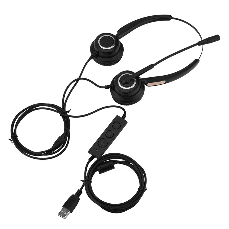 Call Center USB Headset Light Weight Noise Cancelling USB Call
