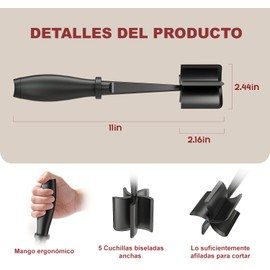 U Chef Picadora de Carne y Hamburguesas, Trituradora de Carne de alta calidad Resistente al calor para Hamburguesa, carne molida, pollo molido y más, Herramienta de Cocina y Tenedor de carne