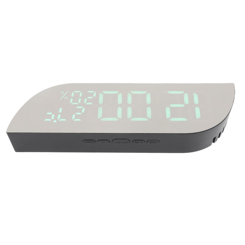 Digital Alarm Clock Multifunction Innovative Silent Temperature Humidity LED Mirror