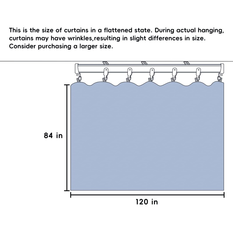 Room Divider Curtains with Flexible Ceiling Tracks Set,Blackout Curtain Ceiling