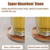 Adorever Coasters for Drinks Absorbent with Holder, 6 Pcs Ceramic