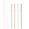 [200 Pack] Flexible Disposable Plastic Drinking Straws - 7.75"High -